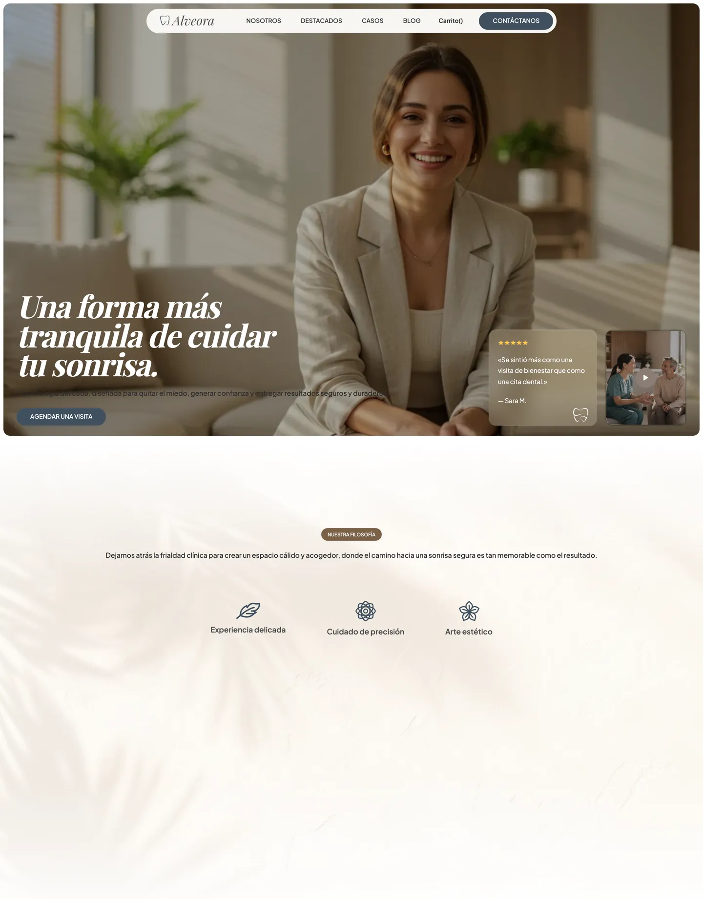 Plantilla de página web para salud y bienestar