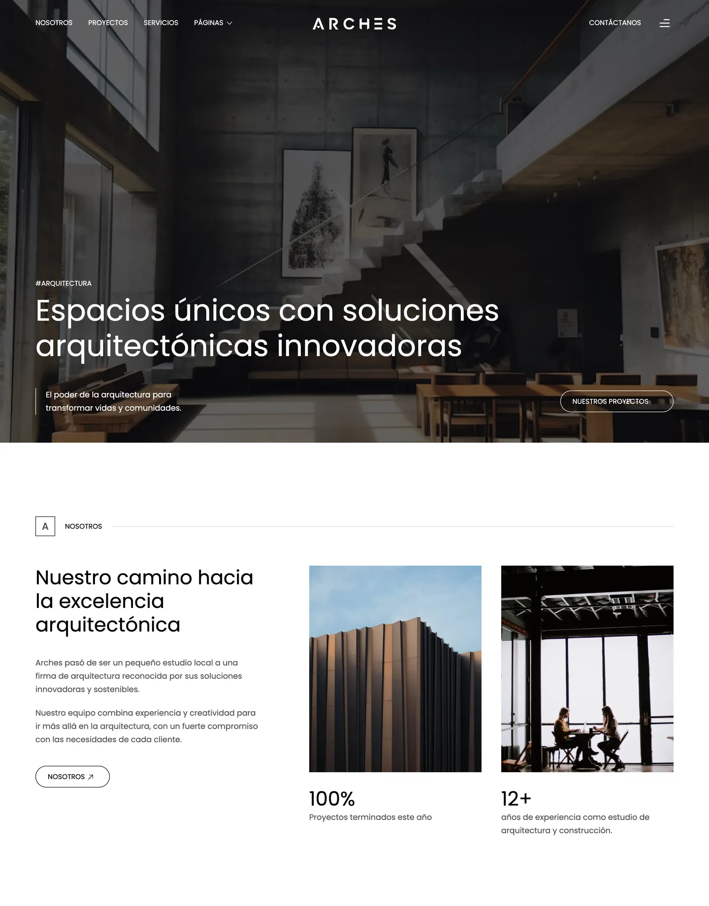 Plantilla de página web para arquitectura