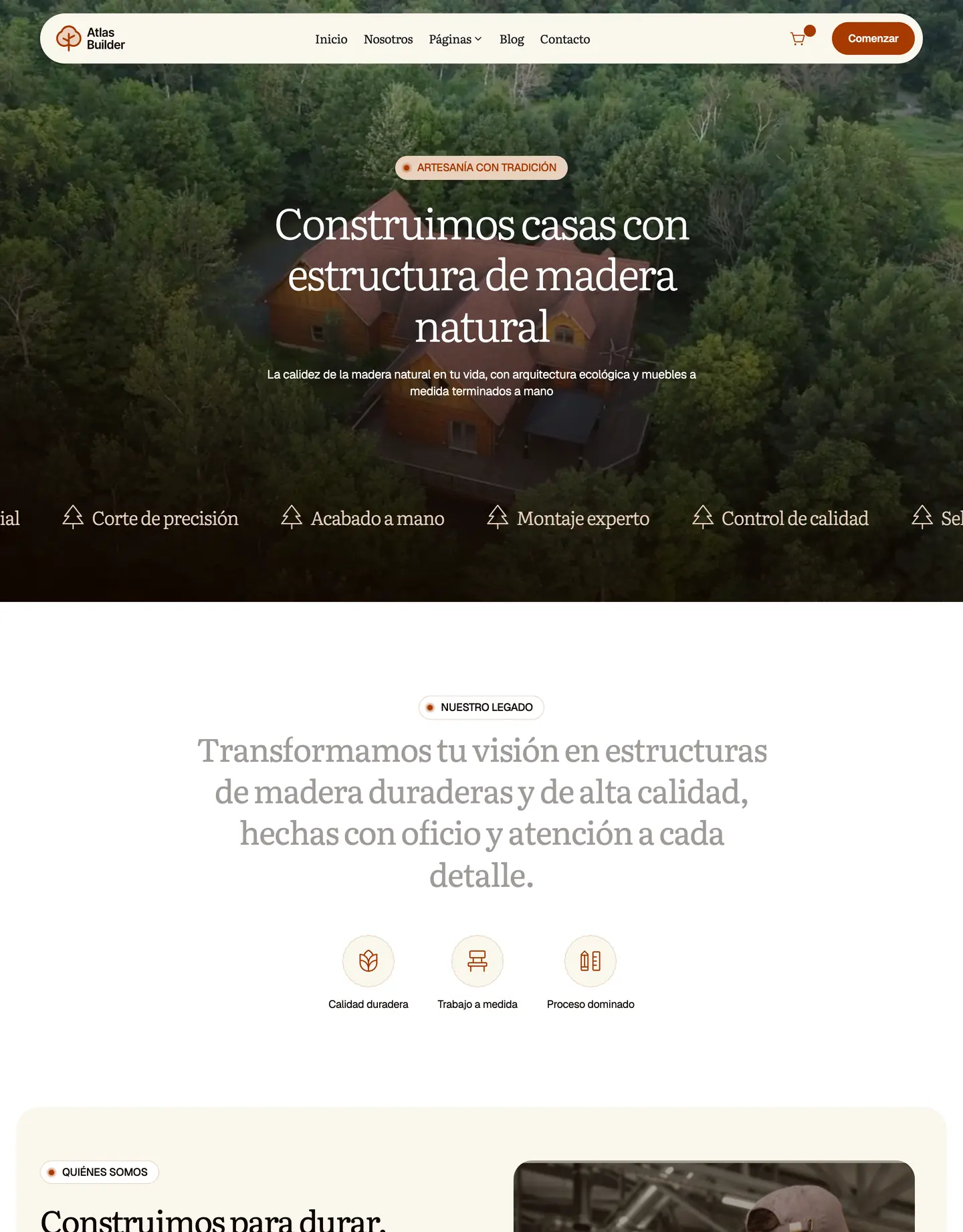 Plantilla de página web para arquitectura