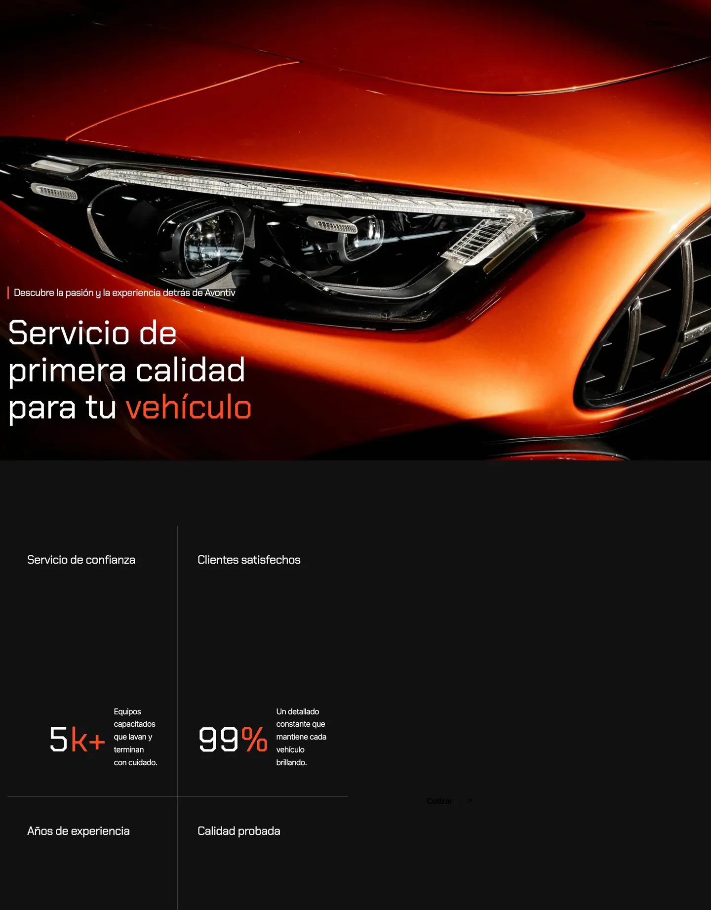 Plantilla de página web para talleres y automotriz
