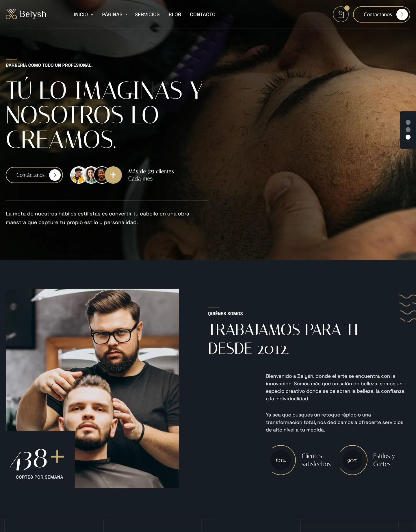 Plantilla de página web para belleza y estética
