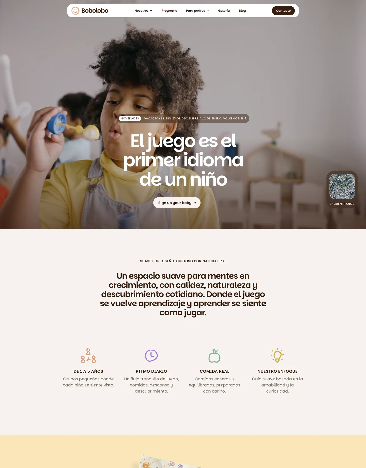 Plantilla de página web para educación
