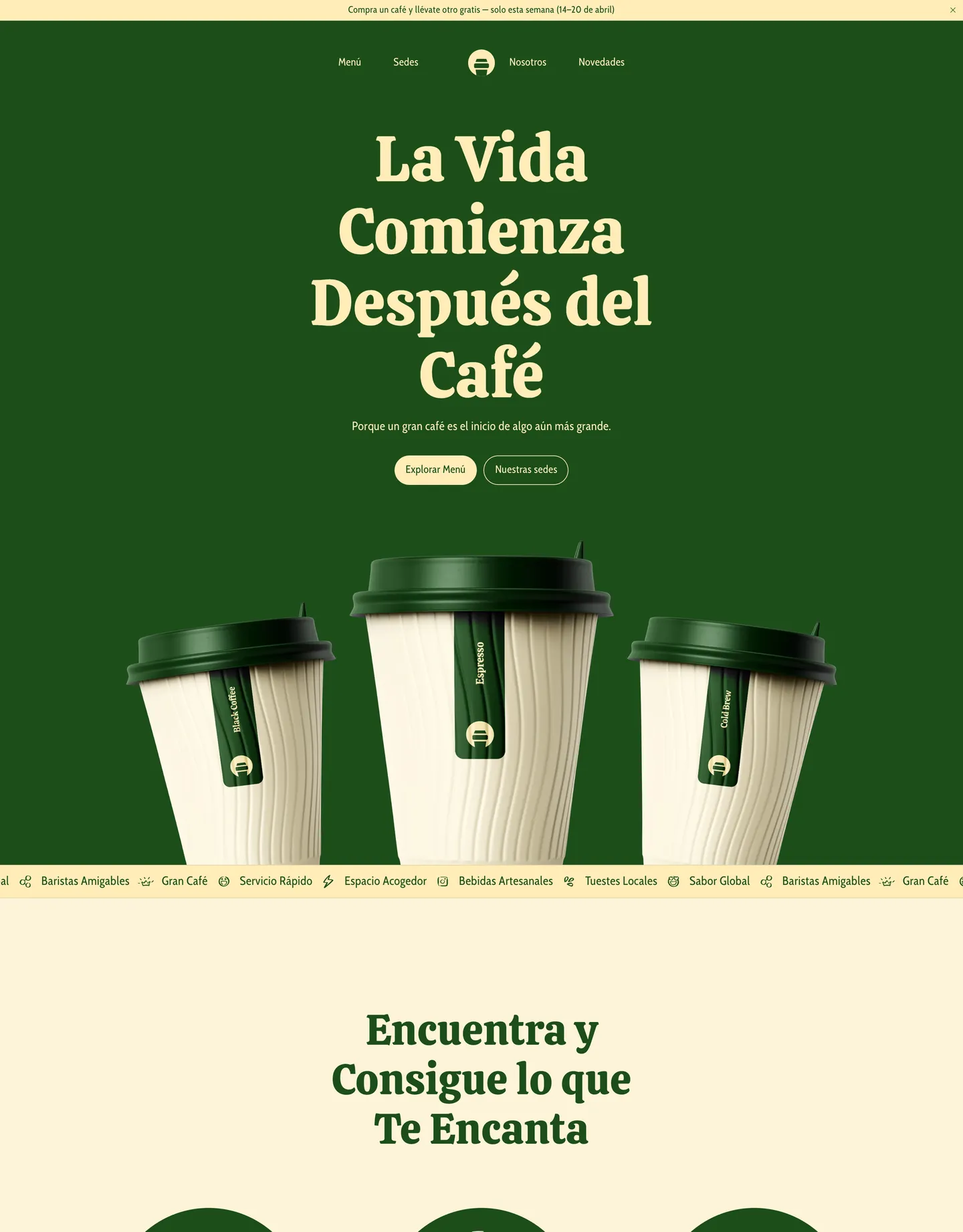 Plantilla de página web para restaurantes y cafés