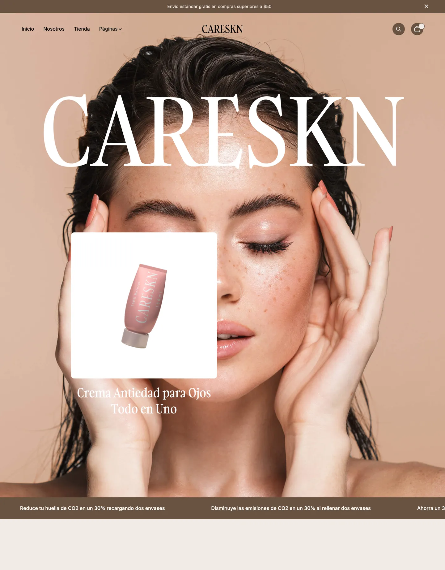 Plantilla de página web para belleza y estética