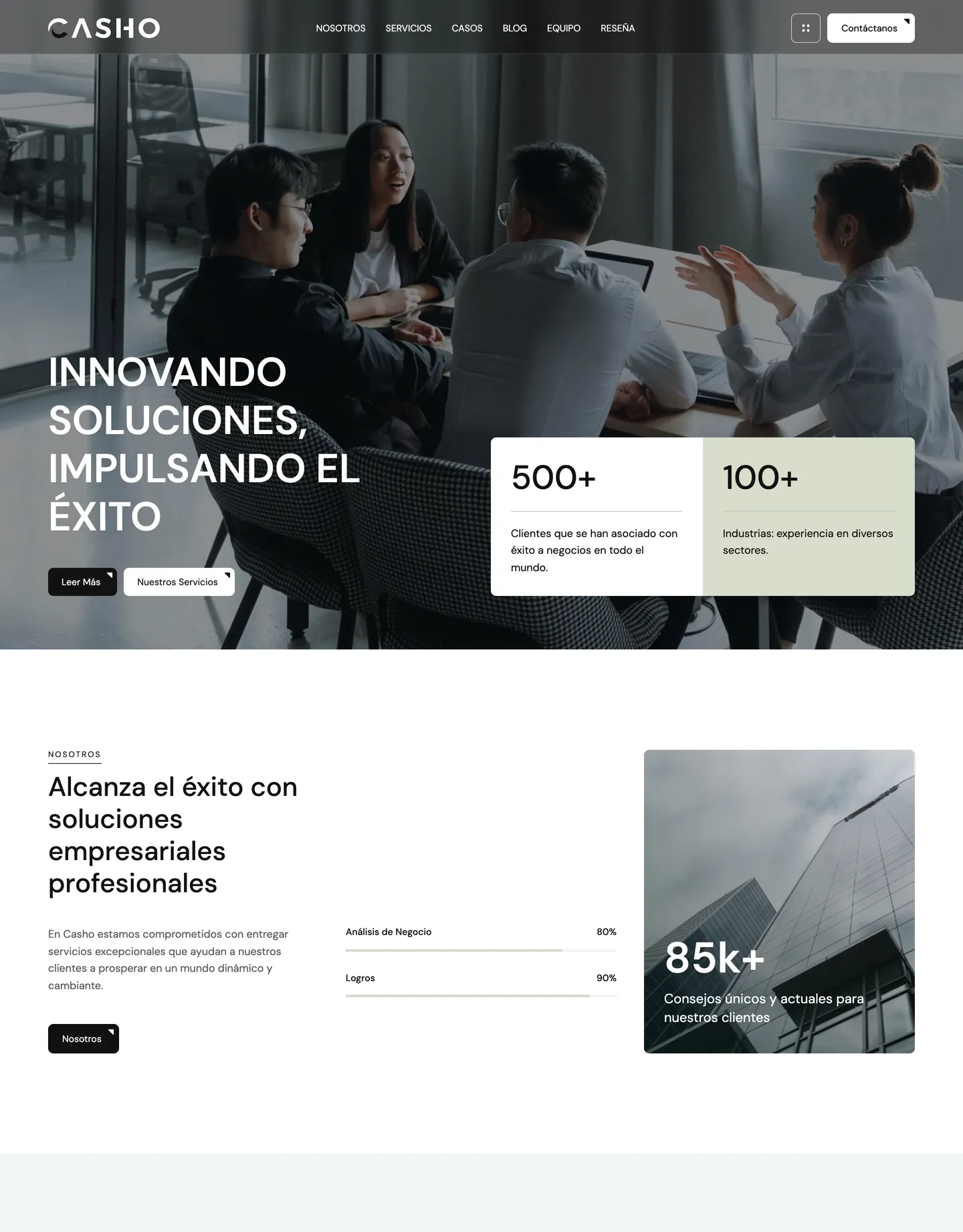 Plantilla de página web para consultoría y coaching
