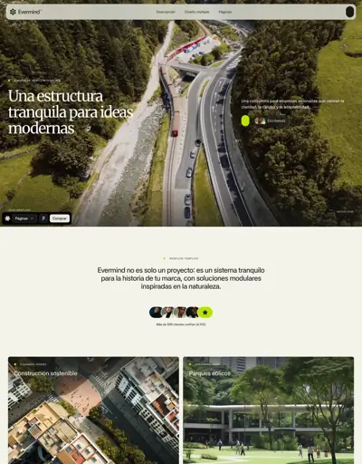 Plantilla de página web para medio ambiente