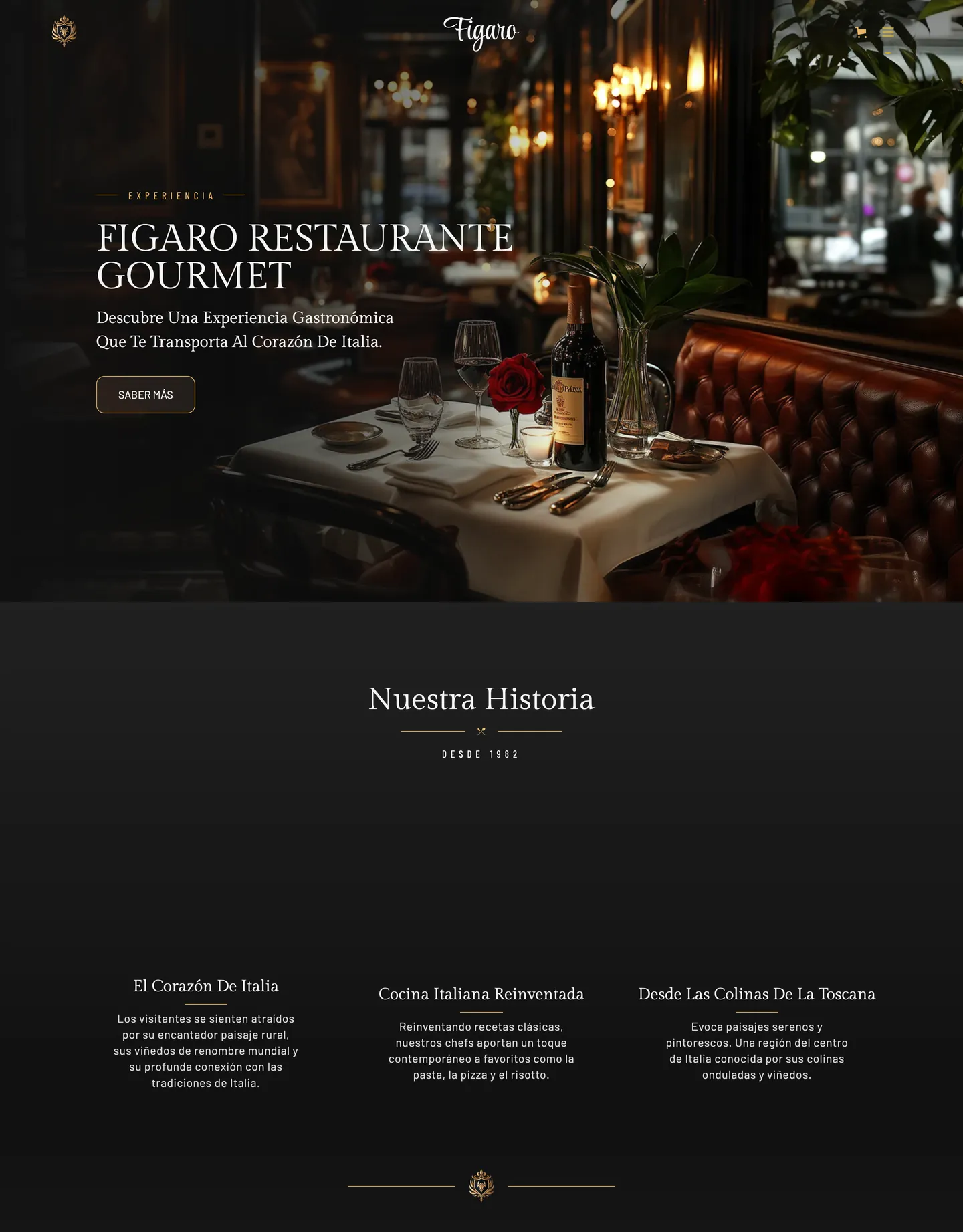 Plantilla de página web para restaurantes y cafés