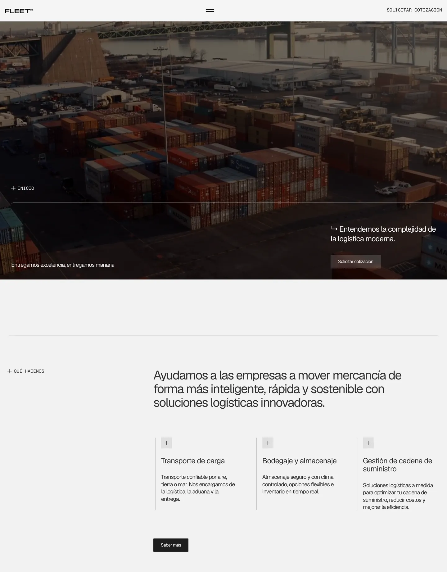 Plantilla de página web para transporte