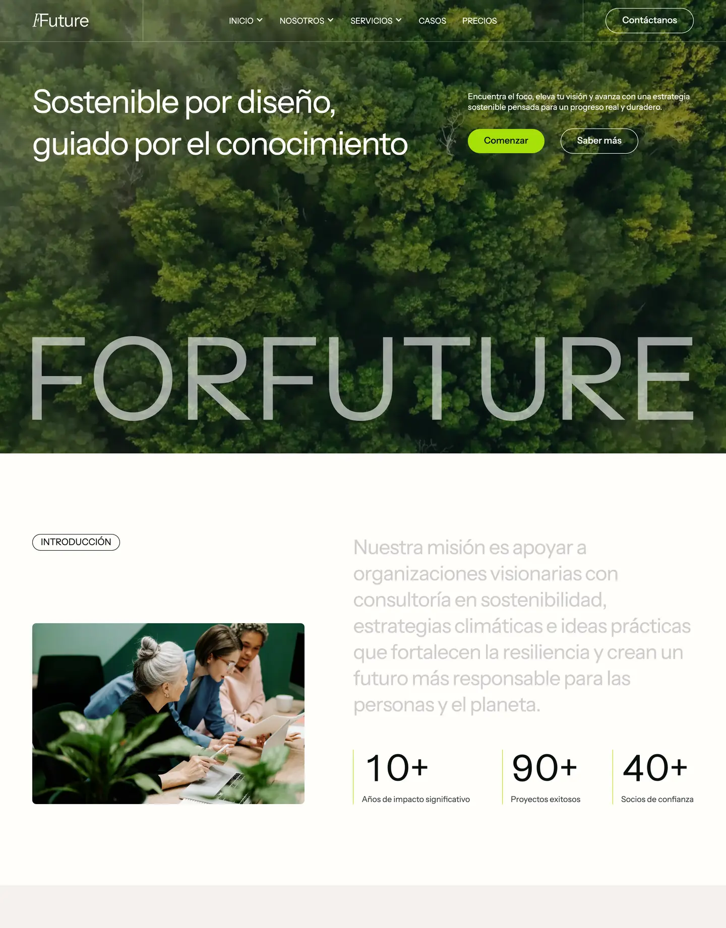 Plantilla de página web para medio ambiente