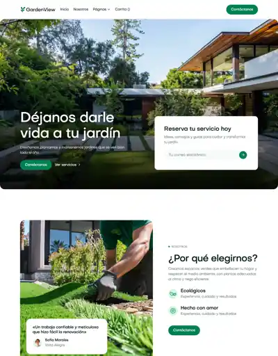 Plantilla de página web para medio ambiente