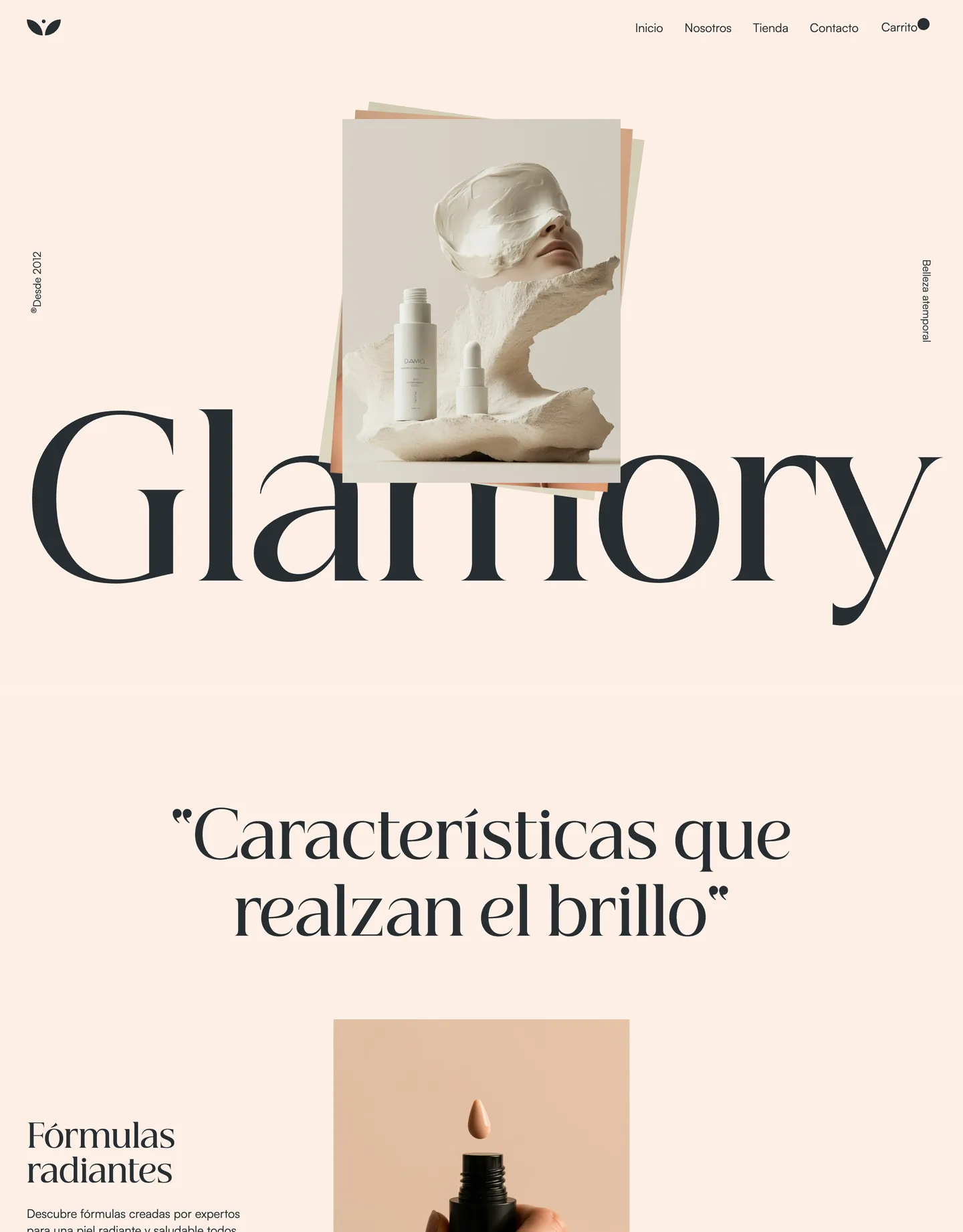 Plantilla de página web para belleza y estética