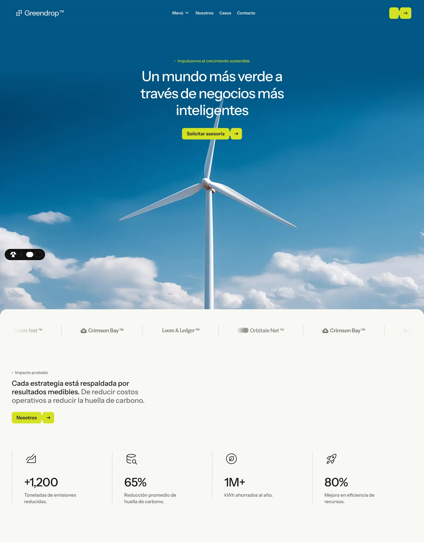 Plantilla de página web para medio ambiente