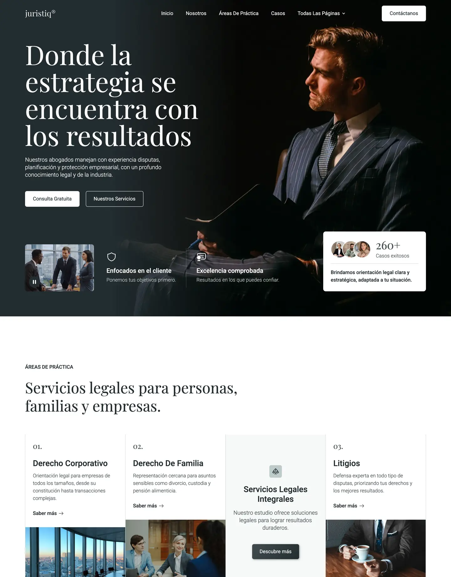Plantilla de página web para abogados