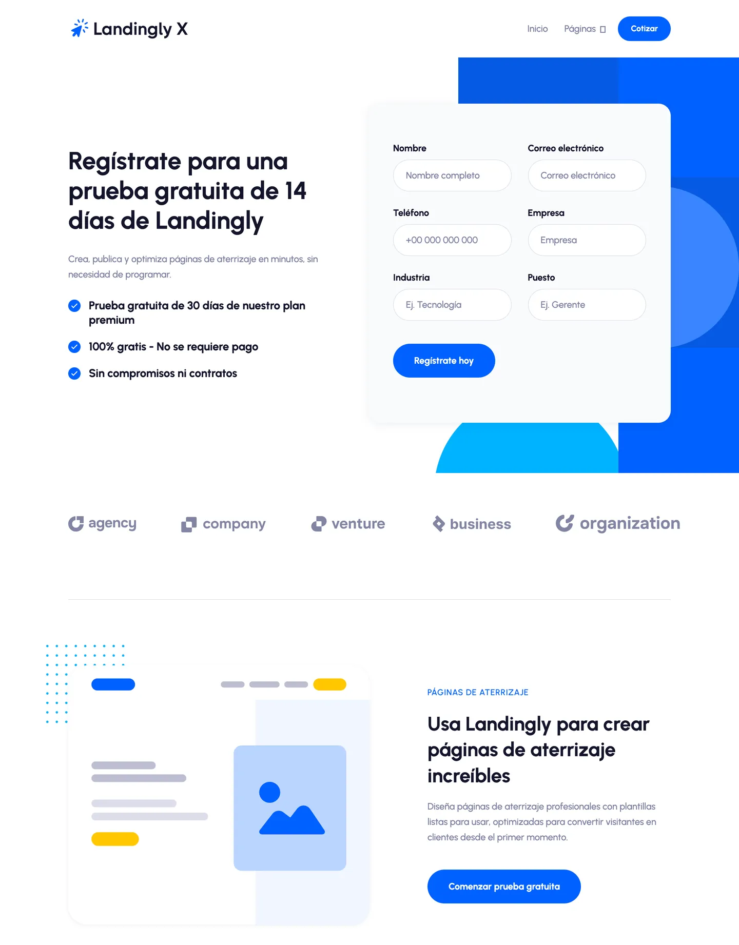 Plantilla de página web para tecnología
