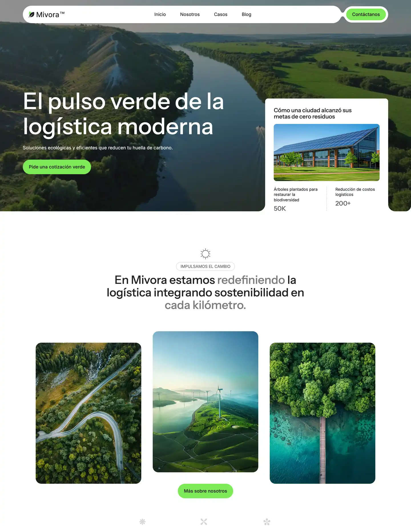 Plantilla de página web para medio ambiente
