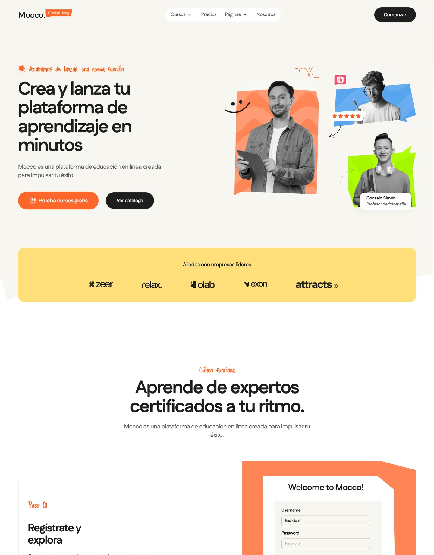 Plantilla de página web para educación