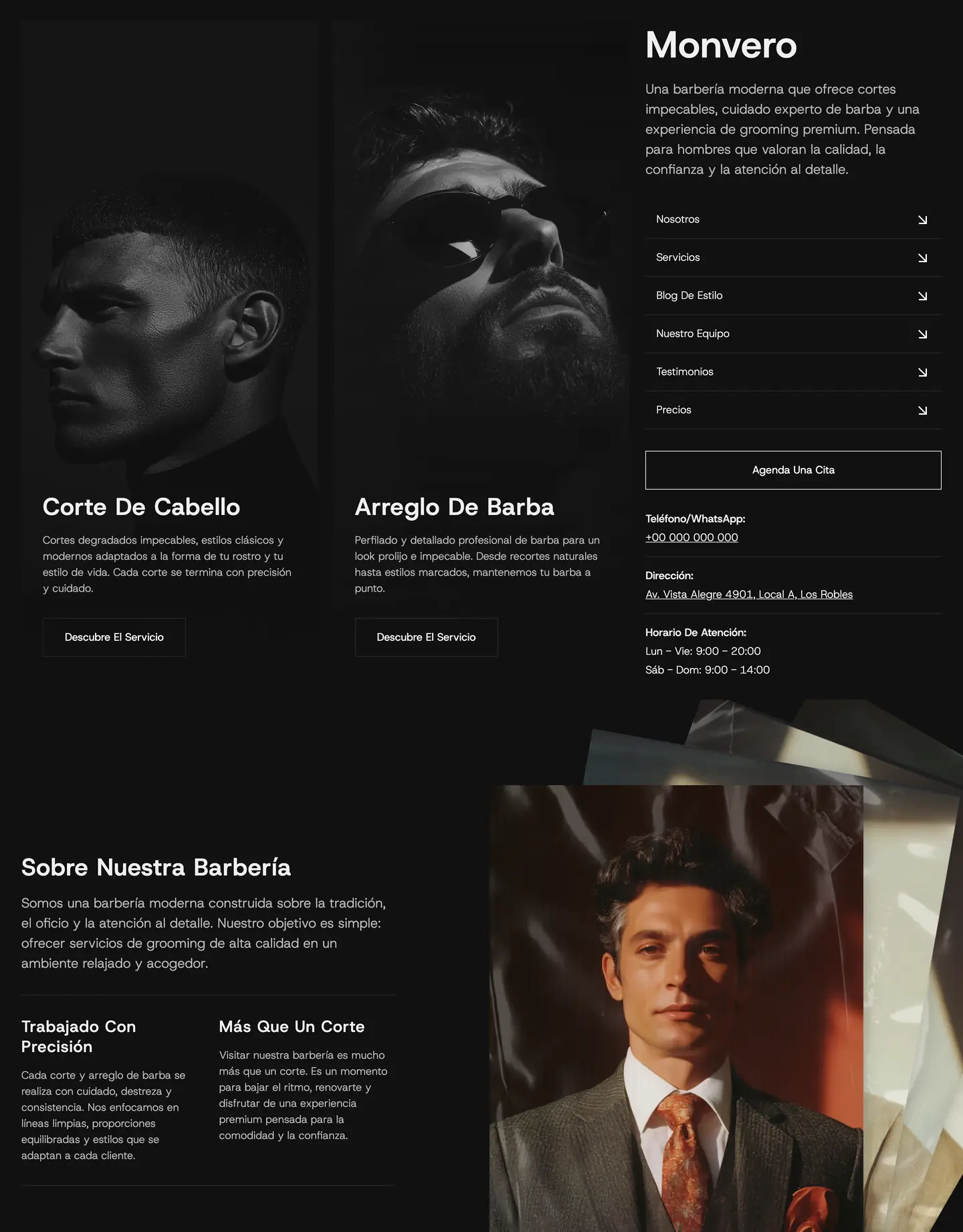 Plantilla de página web para belleza y estética