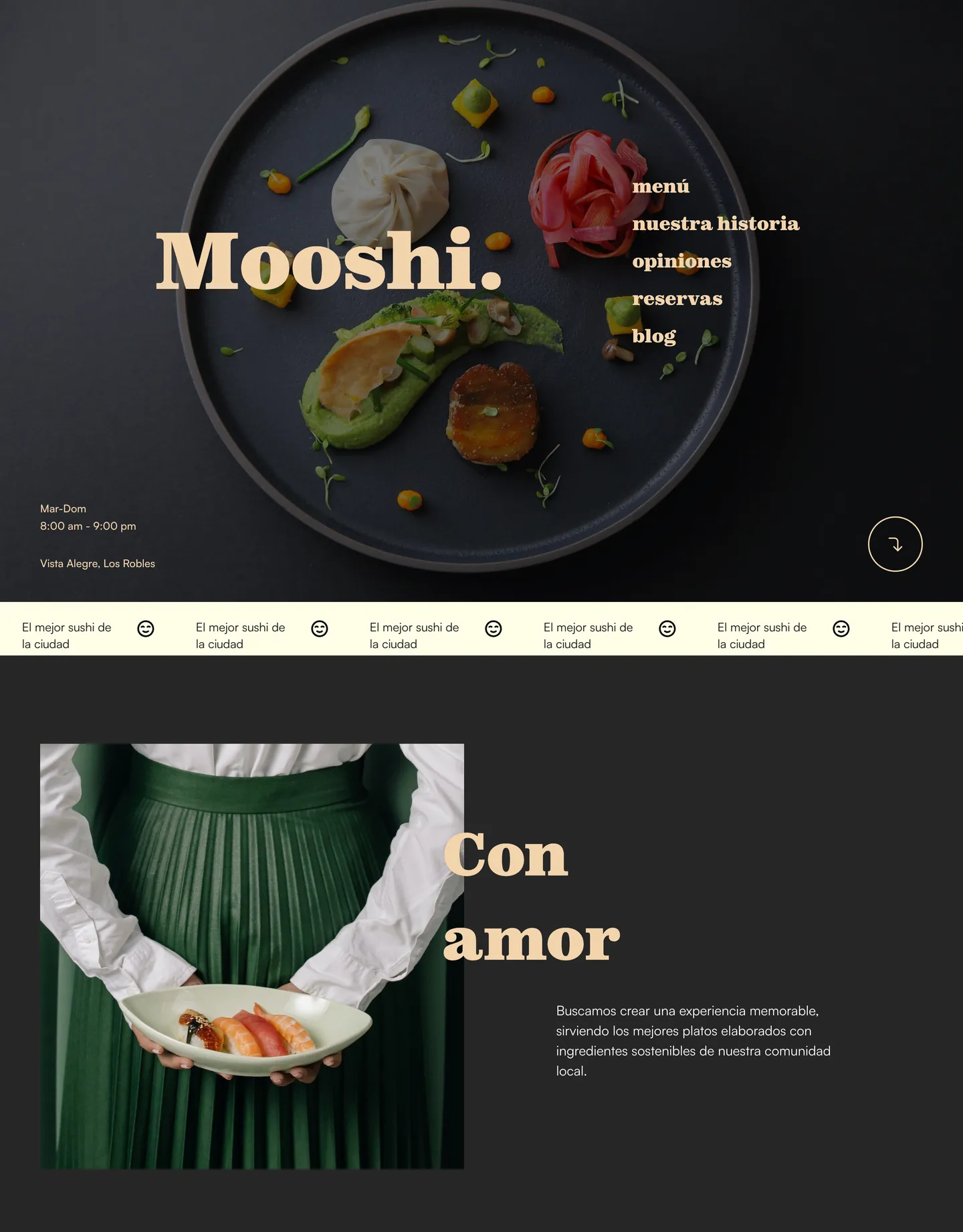 Plantilla de página web para restaurantes y cafés