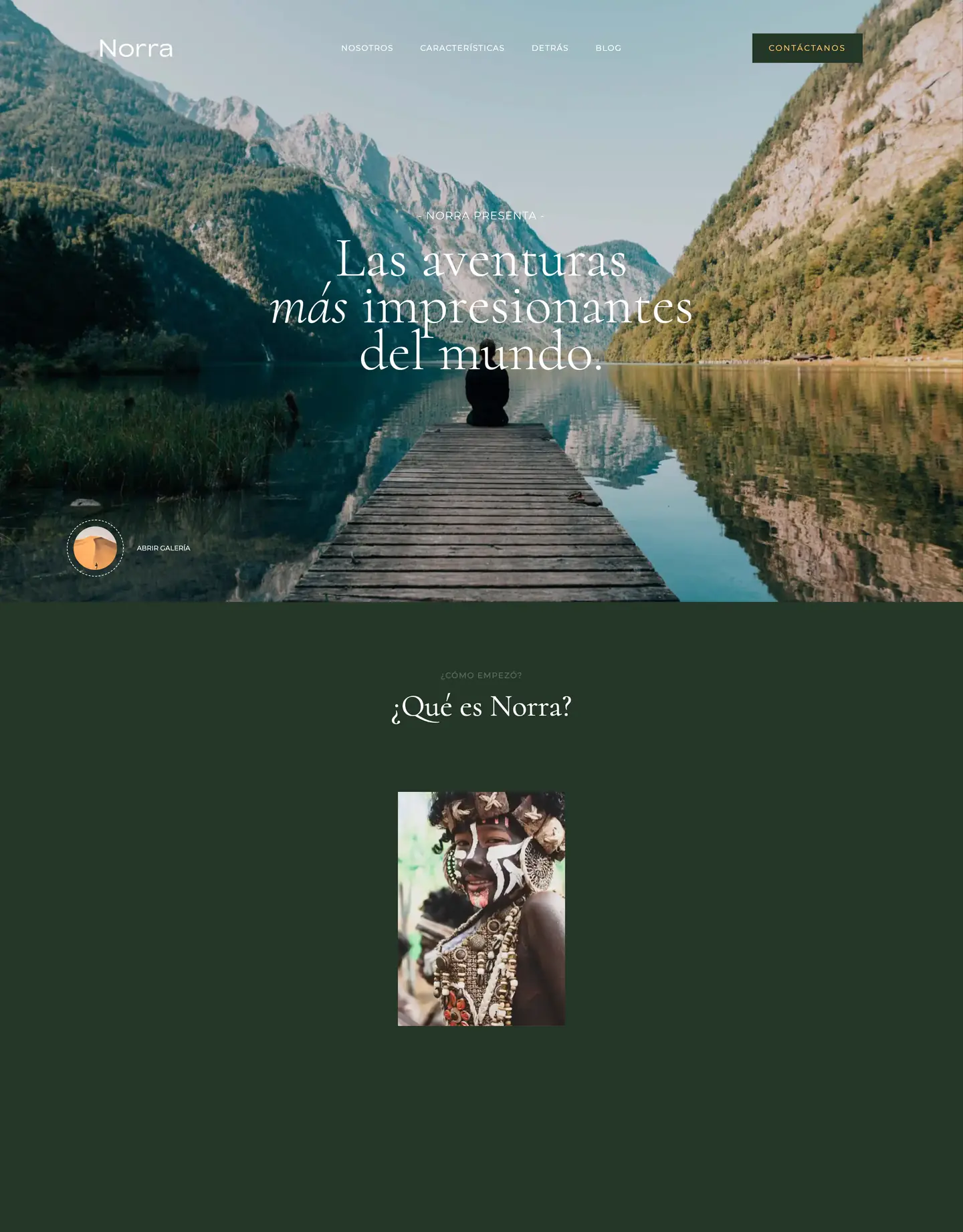 Plantilla de página web para turismo y viajes