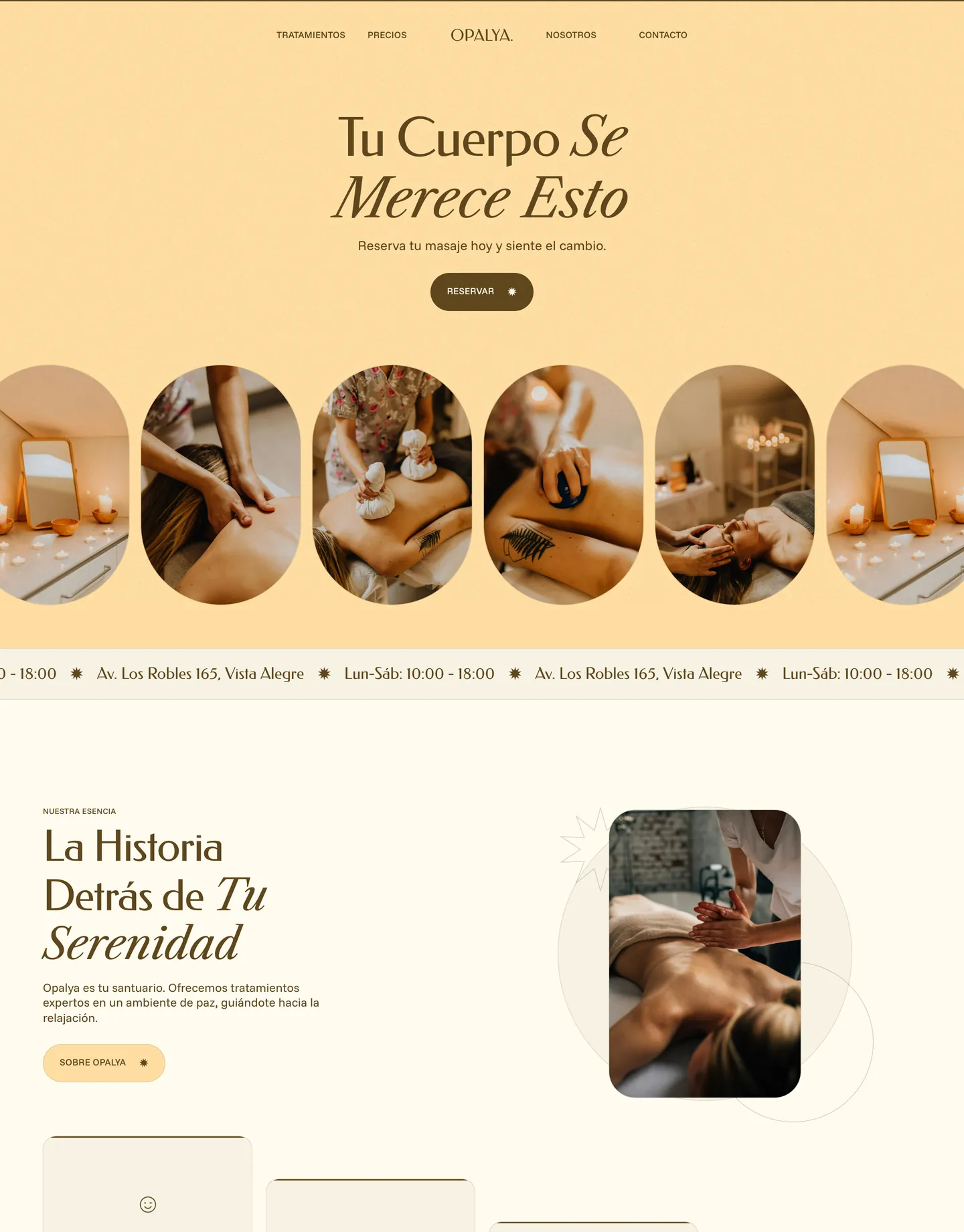 Plantilla de página web para belleza y estética