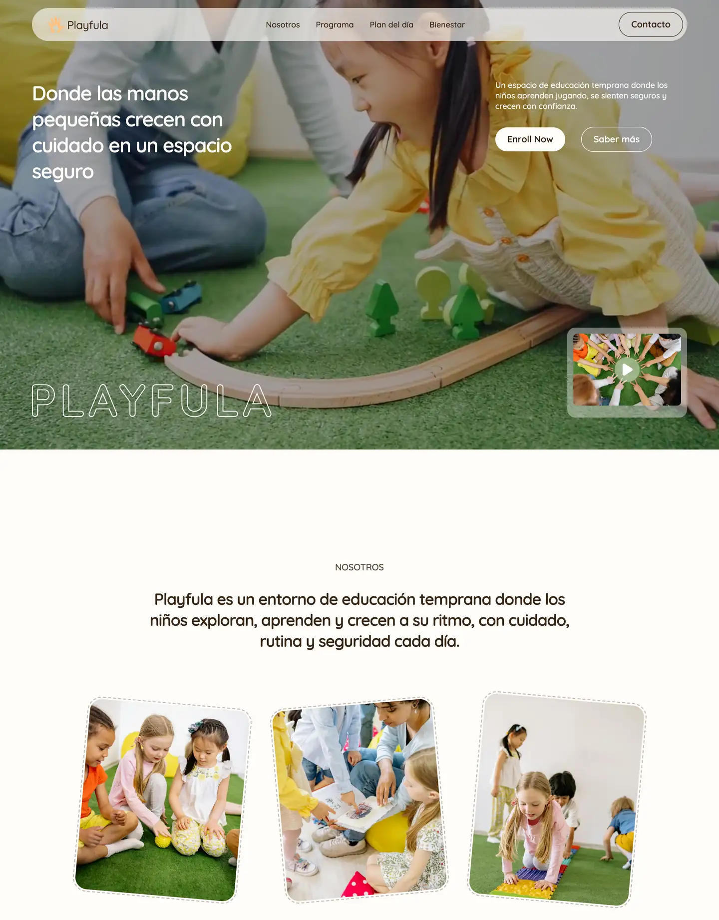 Plantilla de página web para educación