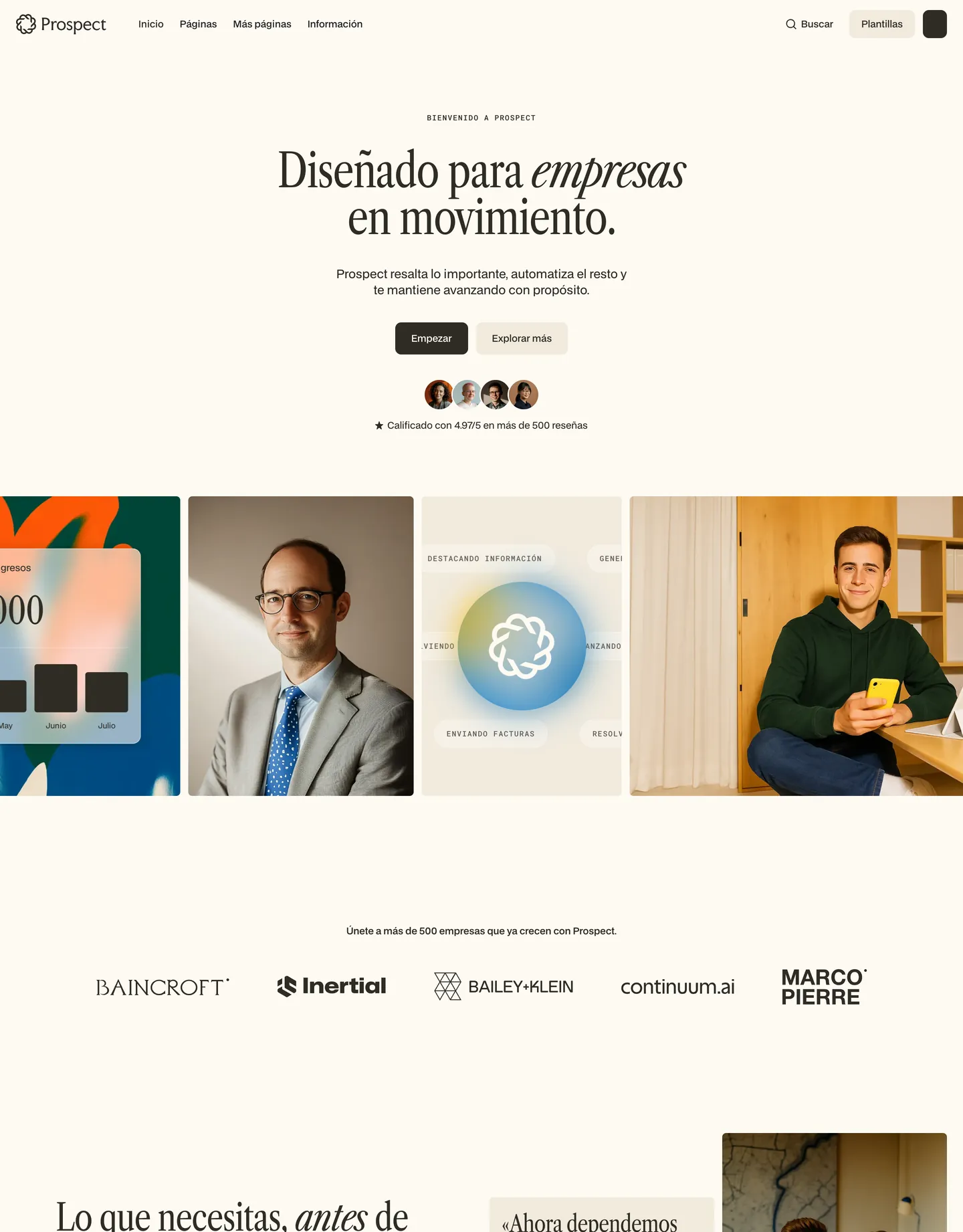 Plantilla de página web para finanzas y seguros