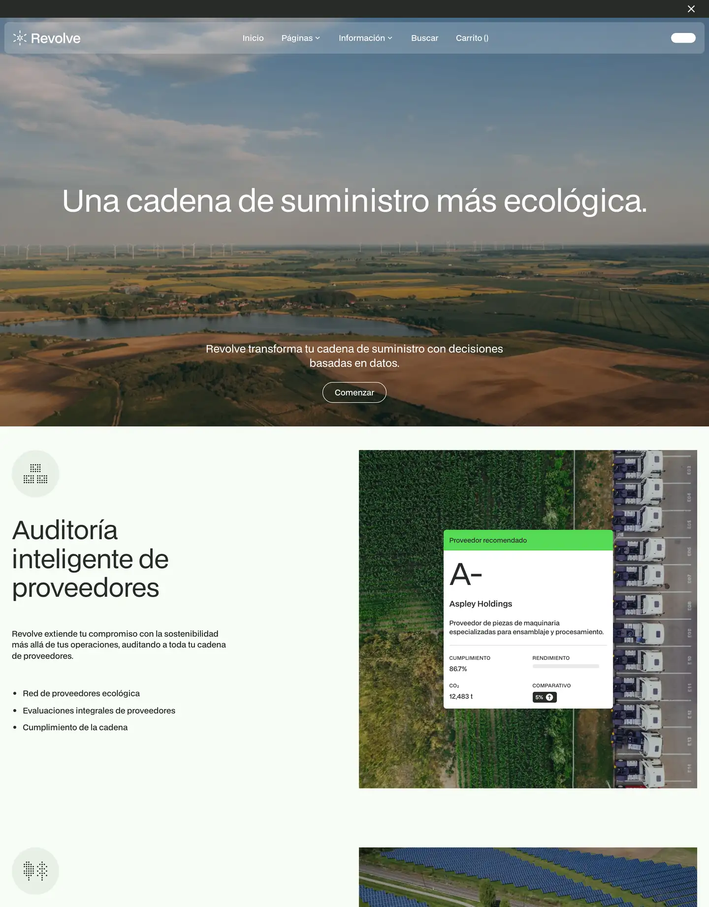 Plantilla de página web para medio ambiente