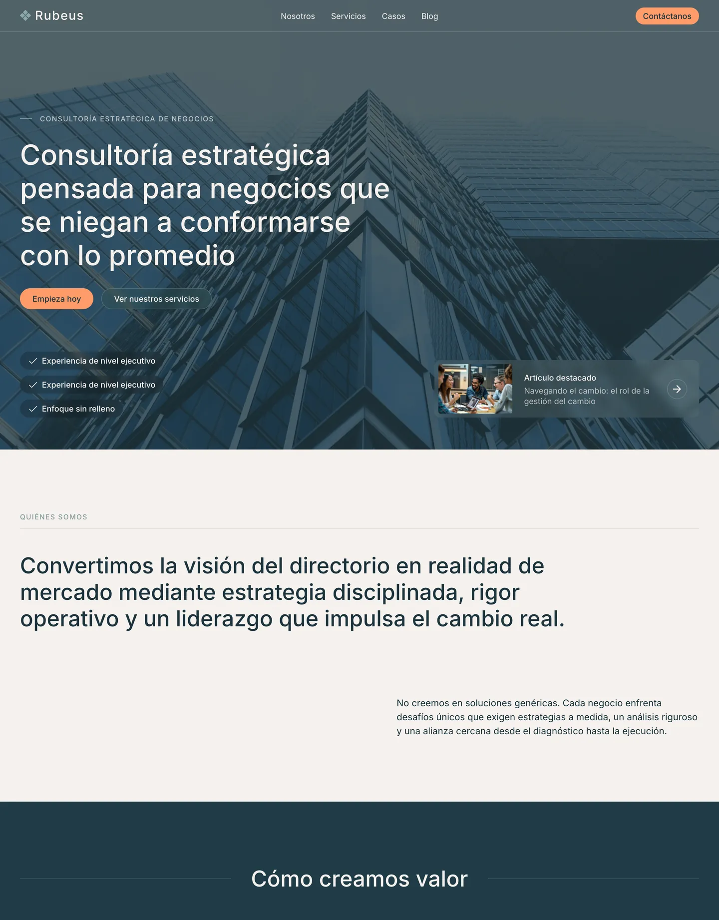 Plantilla de página web para consultoría y coaching