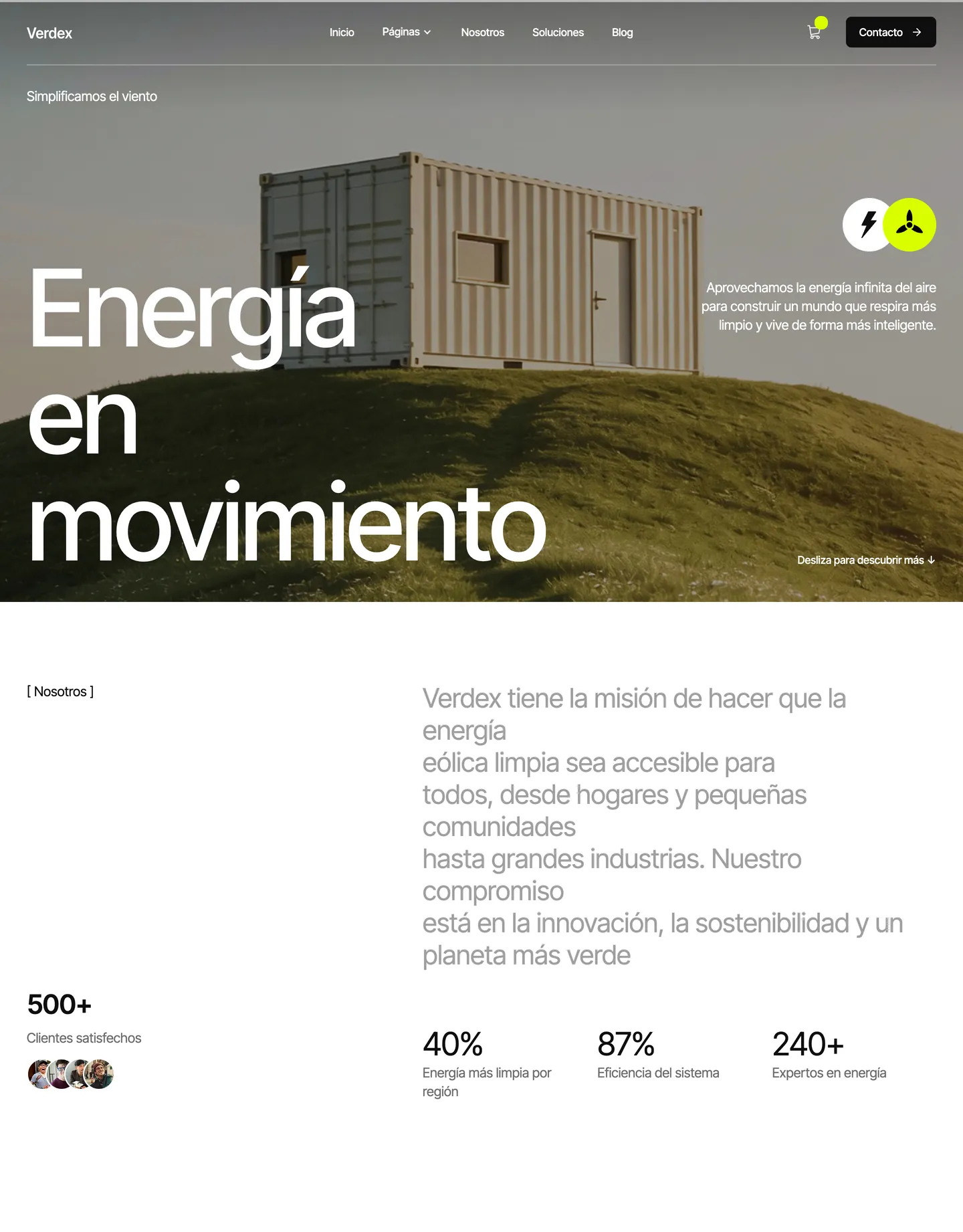 Plantilla de página web para medio ambiente